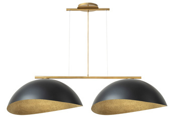 Lampa Wisząca Solar 2 L złoty / klosz czarno - złoty 40572 Sigma