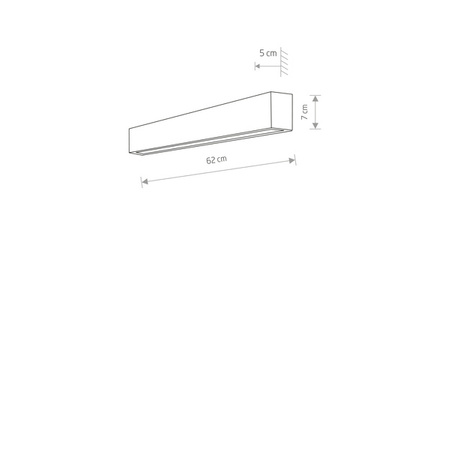 Kinkiet Straight Wall Led Black S 7596