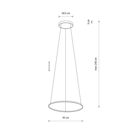 Lampa Wisząca Circolo 10813 3000K Nowodvorski Lighting