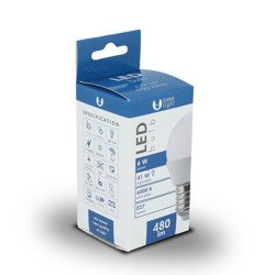 Żarówka LED E27 G45 6W 230V 6000K 480lm Zimna