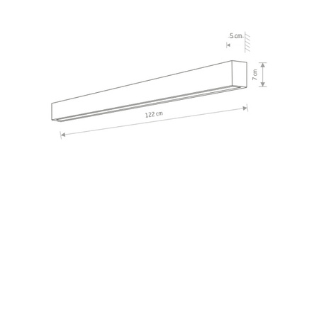 Kinkiet Straight Wall Led Black L 7595