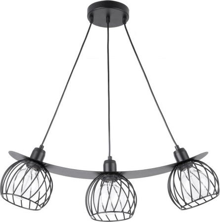 Lampa Wisząca Regge 3 Czarna 31859