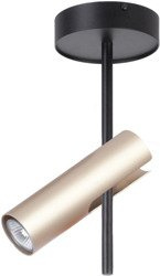 Kinkiet- Plafon Leda Czarny-Złoty 33108