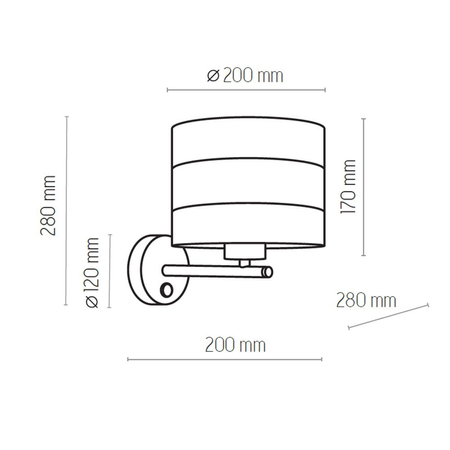 Kinkiet Tago White 3221 T.K. Lighting