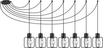 Zwis Aura kwadrat 7  podwieszana czarny  mat 31109