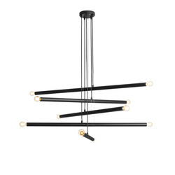 Lampa Wisząca Tubo Black 10 1072M1 Aldex