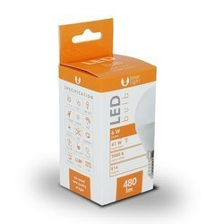 Żarówka LED E14 Kula 6W 230V 3000K 480lm Ciepła