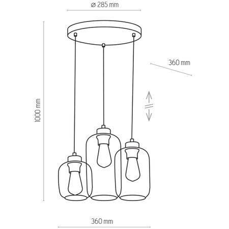 Lampa Wisząca Marco Koło 3185 T.K.Lighting