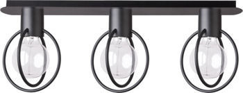 Plafon Aura koło 3 Czarny Mat 31093