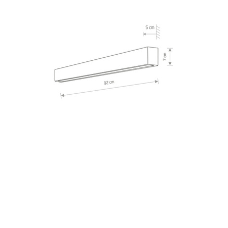 Kinkiet Straight Wall Led White M 7567