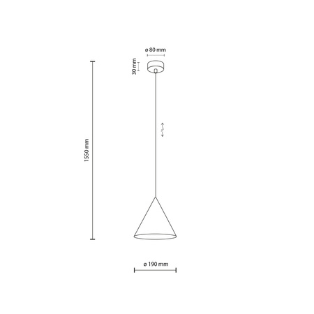 Lampa Cono 1 Yellow S 10077 T.K.Lighting