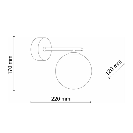 Kinkiet Estera Black 4777 T.K.Lighting