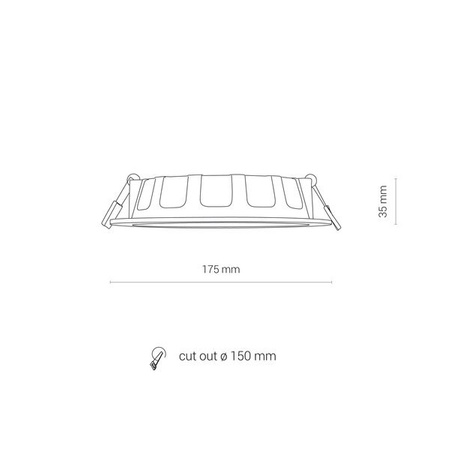 Lampa podtynkowa KOS LED 16W, 4000K, IP44 8776