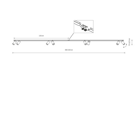 Plafon Mono White 300 cm 7750  Nowodvorski Lighting